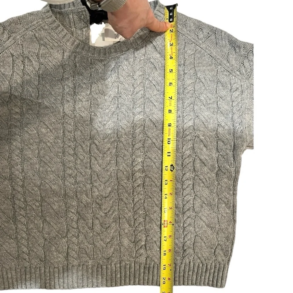 J. Crew Tie Back Cable Knit Sweater